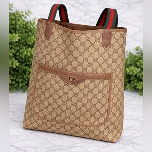 Authentic Gucci Sherry Line GG Canvas Tote
